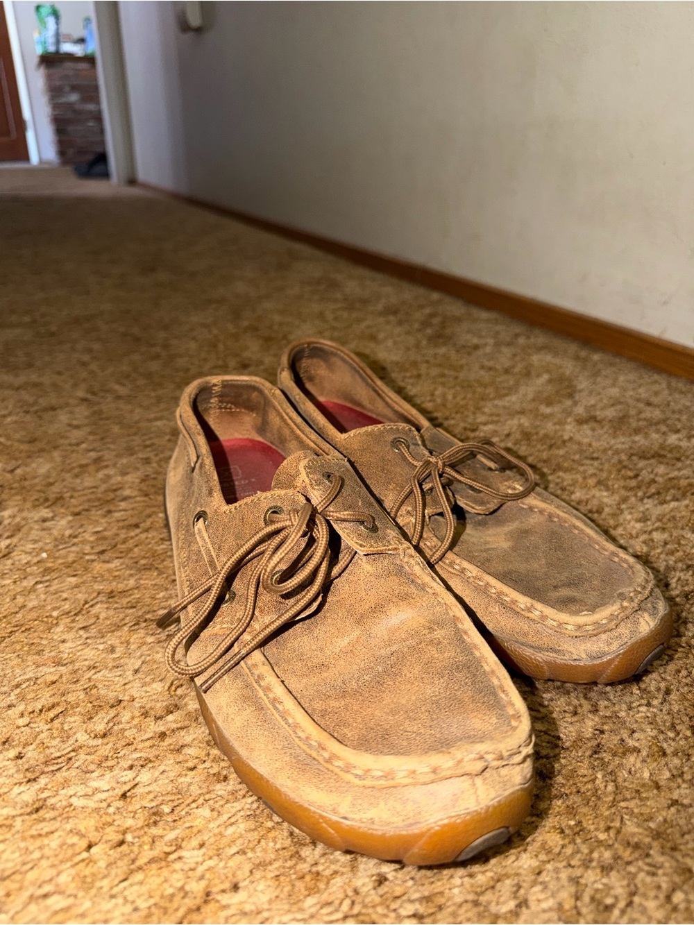 Twisted X Women's Tan Suede Boat Shoes